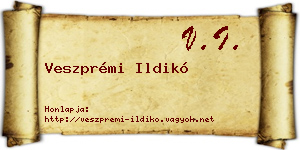 Veszprémi Ildikó névjegykártya