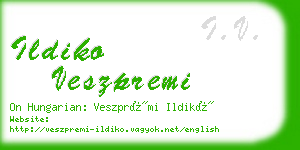 ildiko veszpremi business card